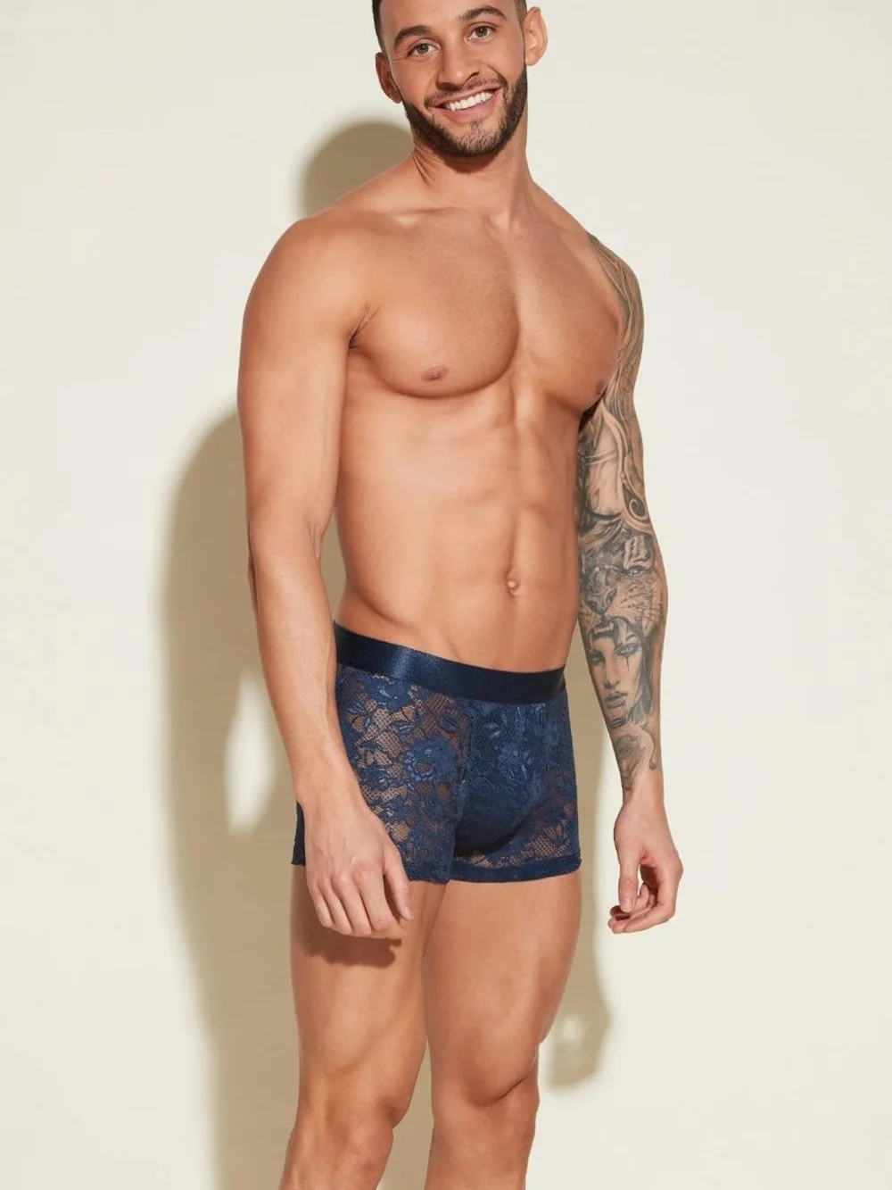 Cosabella Navy Lace Boxer Briefs for Men